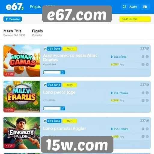 Avaliação dos jogos mais populares em e67.com